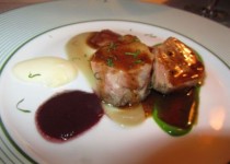 Hazelnut-Crusted Pork Medallions on Red Beets
