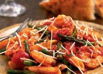 Shrimp with Arugula and Penne Pasta