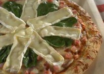 Brie, Ham and Spinach Pizza