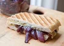 Inside-Out Grilled Cheese with Red Onion Jam