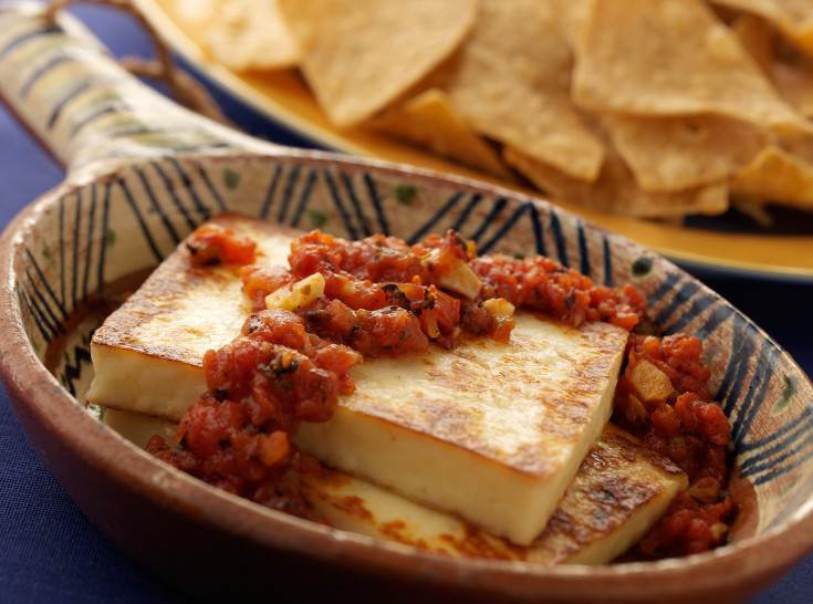 Queso Blanco with Roasted Tomato Sauce
